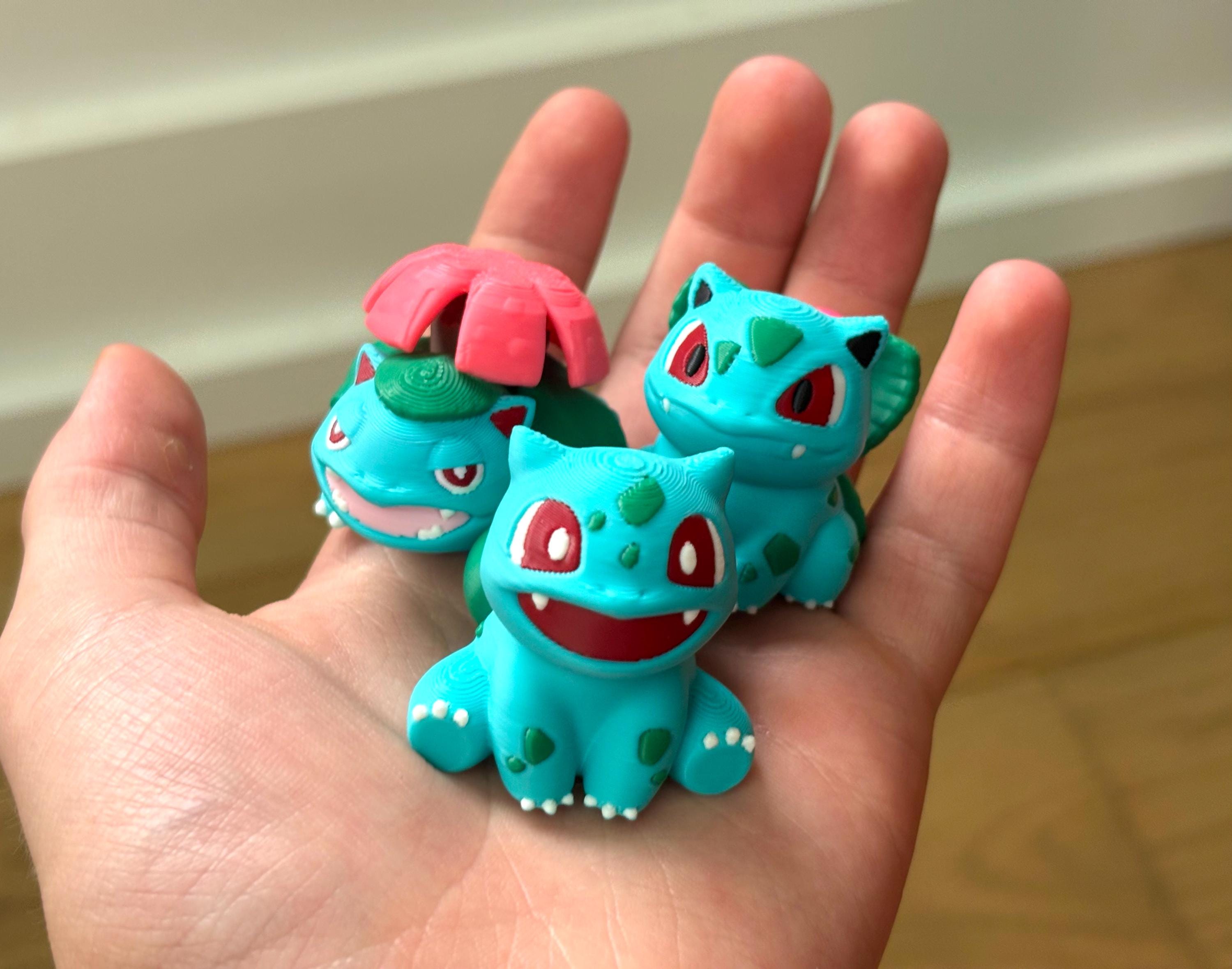 Mini Pocket Monster Figurines Set - Evolutions Starter Pack, Custom 3D Printed Miniature Collectibles, Gaming Desk Decor and Tabletop Toys