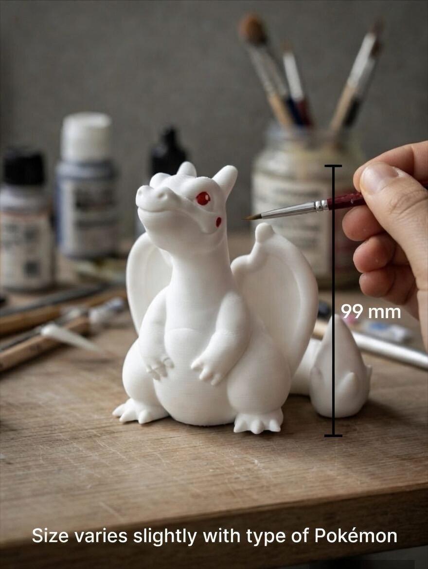 Paintable Poke Figures | Choose Your favorites | DIY Paintable 3D Printed Poke | Mini Poke Model Kit | Poke Gift | Unpainted