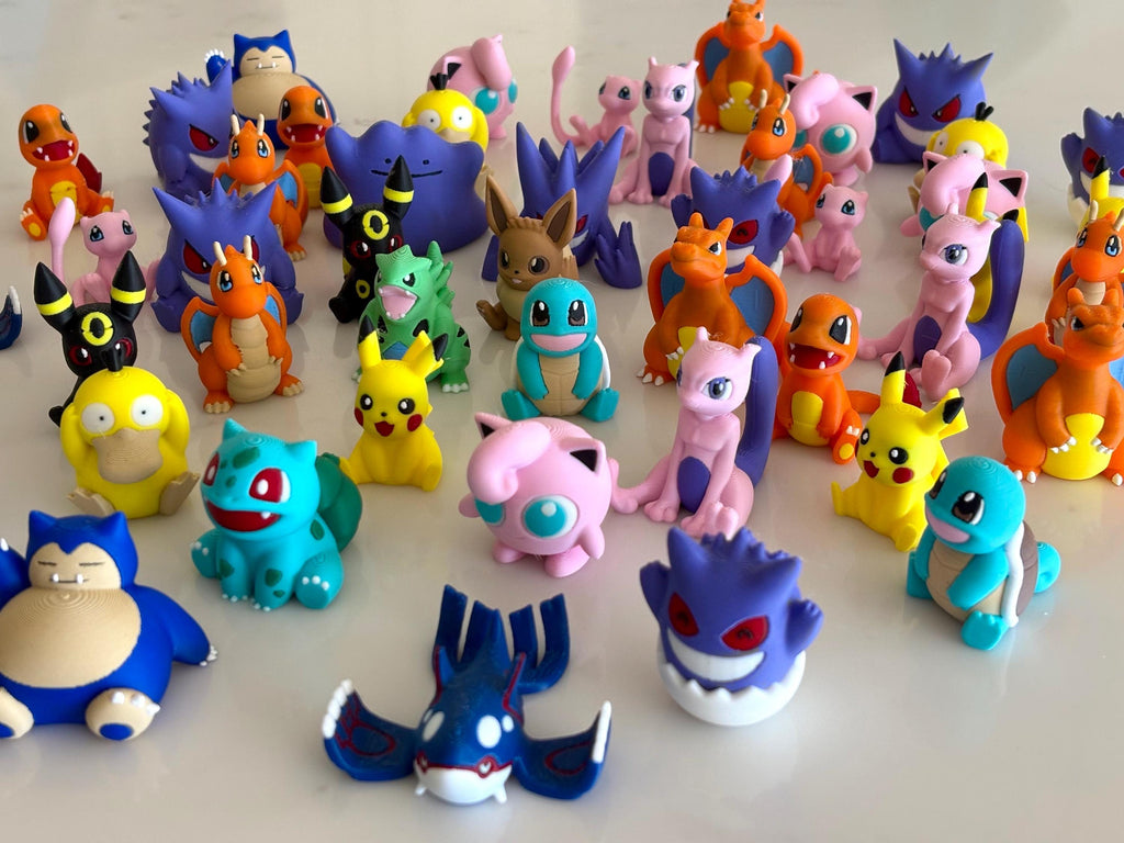 3D Printed Mini Pocket Monster Figurines – Legendary & Retro Creature Collectibles | Gamer Desk Decor | Pick Your Favorites