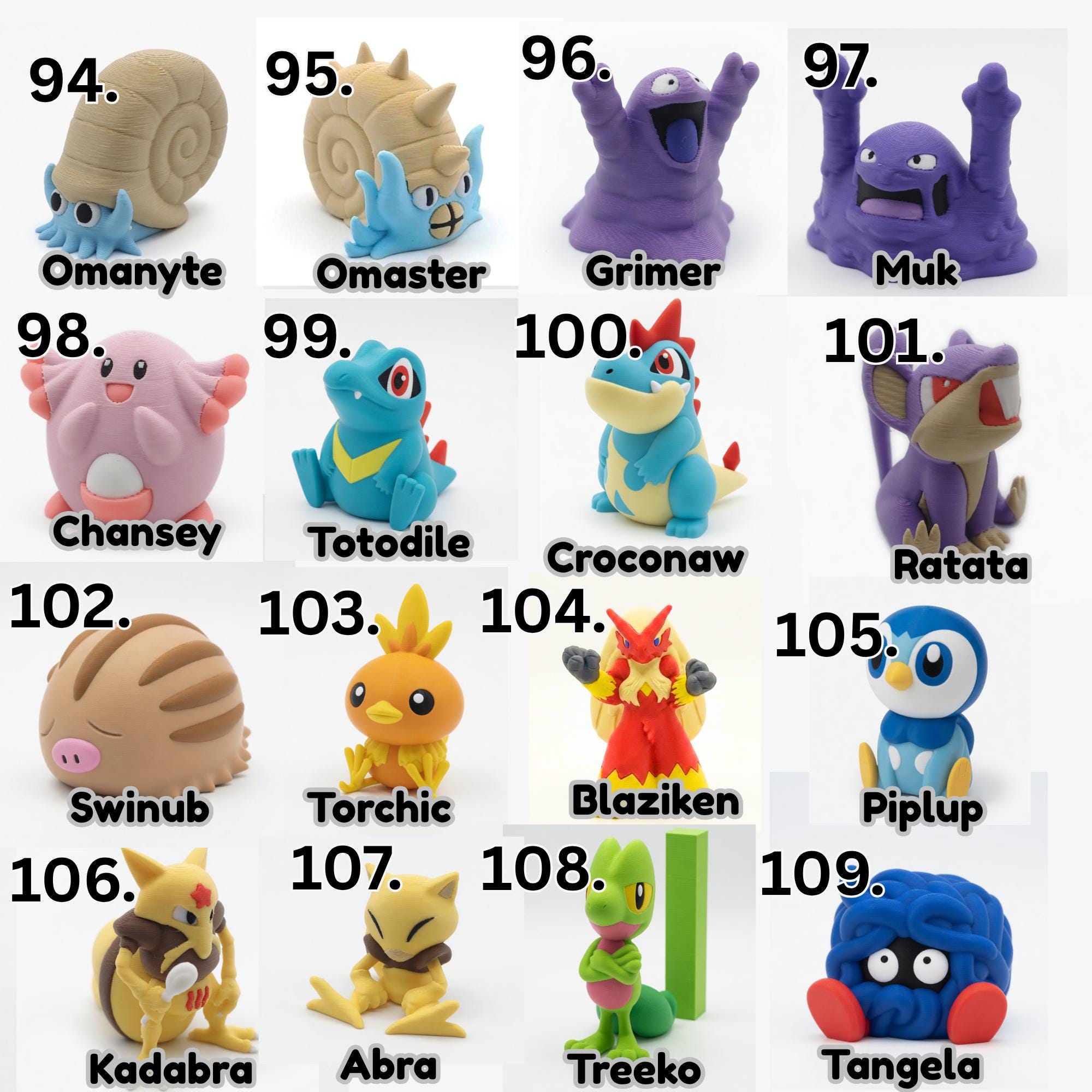 3D Printed Mini Pocket Monster Figurines – Legendary & Retro Creature Collectibles | Gamer Desk Decor | Pick Your Favorites