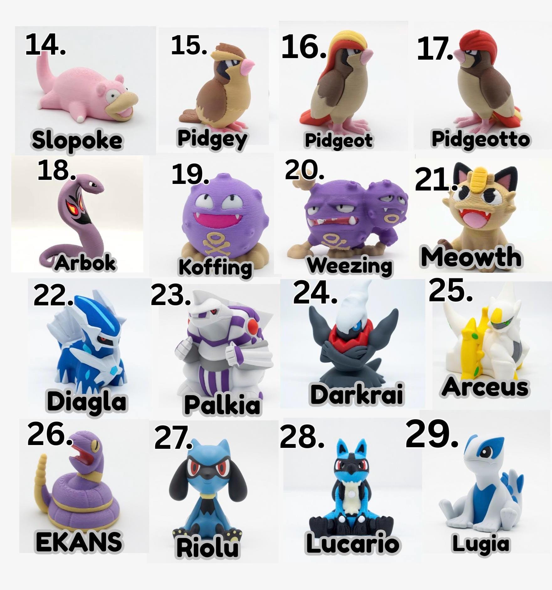 3D Printed Mini Pocket Monster Figurines – Legendary & Retro Creature Collectibles | Gamer Desk Decor | Pick Your Favorites