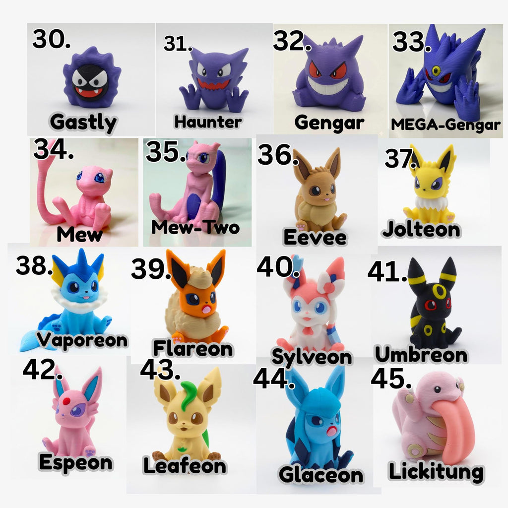 3D Printed Mini Pocket Monster Figurines – Legendary & Retro Creature Collectibles | Gamer Desk Decor | Pick Your Favorites